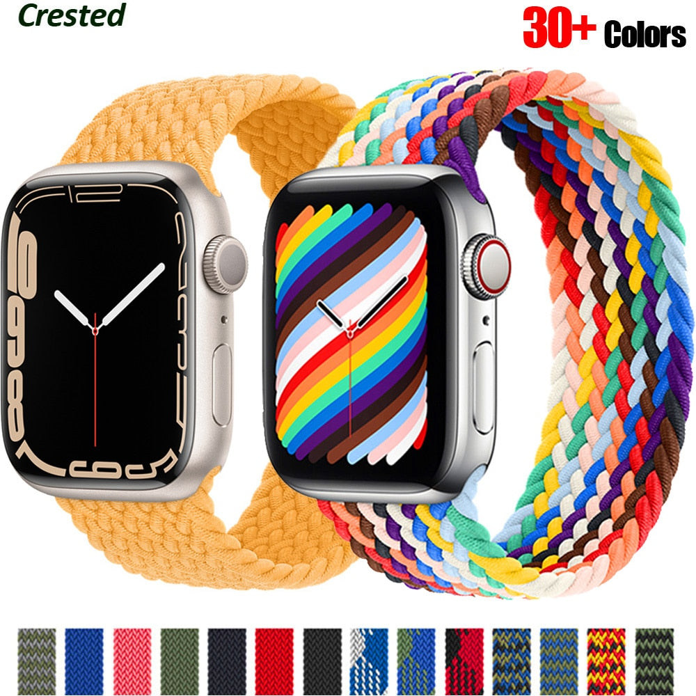 Strap For Apple watch band 44mm 40mm 38mm 42mm 44 mm accessories Nylon loop belt bracelet correa iWatch 3 4 5 SE 6 7 45mm 41mm